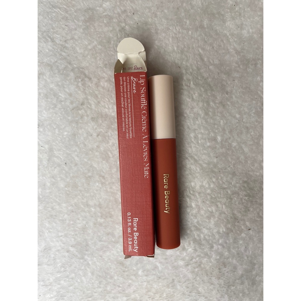 Rare Beauty Lip Souffle Matte Lip Cream Brave 0.13oz 3.9mL Terracotta Red Makeup